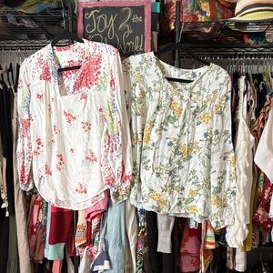 Floral Bundle of 2  Print Women's Tops lucky brand GUC